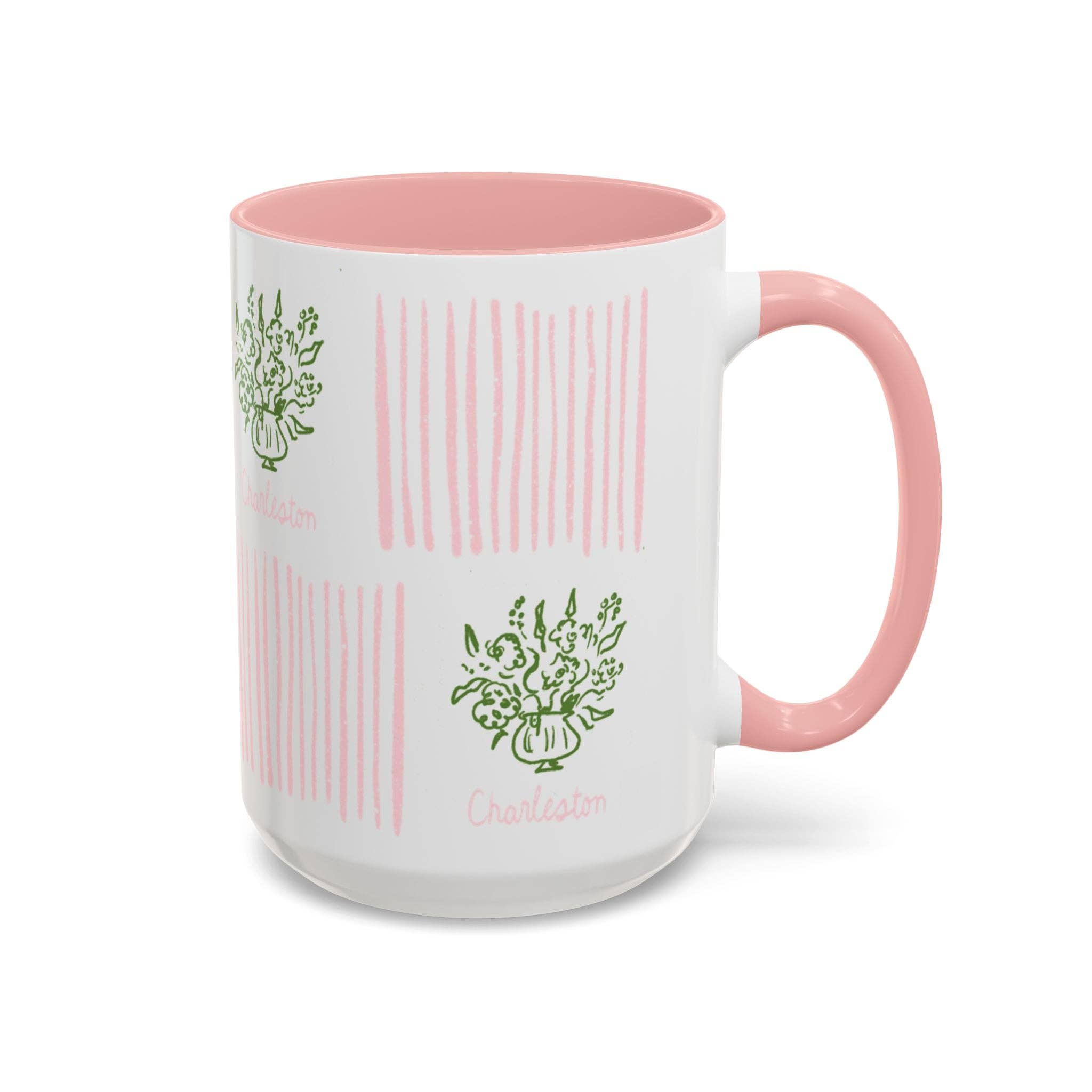 Pink CHARLESTON FLORAL- Mug 15oz for wholesale on Faire1