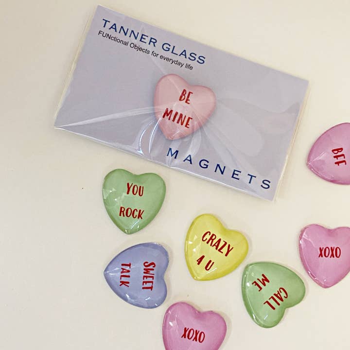 Tanner Glass - Vendita all'ingrosso Calamite - Magneti a forma di cuore per conversazione, regalo di San Valentino