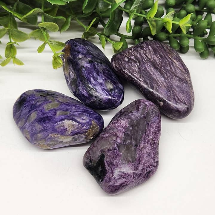 Meraki Gemstones - Wholesale Spiritual Stone/Crystal - Charoite Free Form/Palm Stone/Gallets (1.1lbs/0.5kg)1