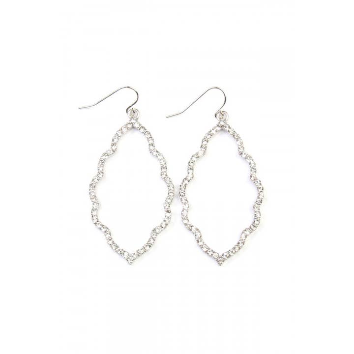 MYS Wholesale Inc - Wholesale Dangle Earrings - Rhinestones Cast Cloud Shape Drop Earrings