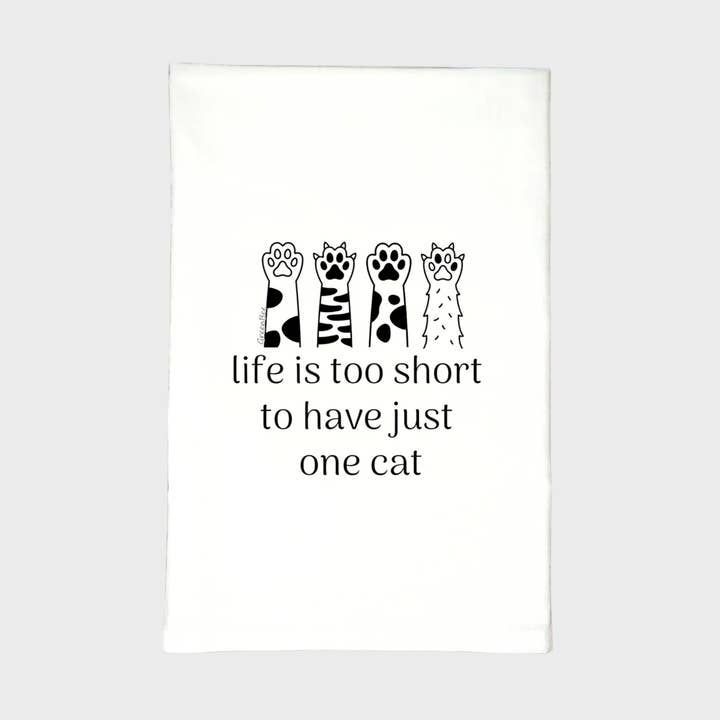 Green Bee Tea Towels - Wholesale Tea Towel - Short Life For One Cat Towel | Tea Towels | Pet Dish Towel0