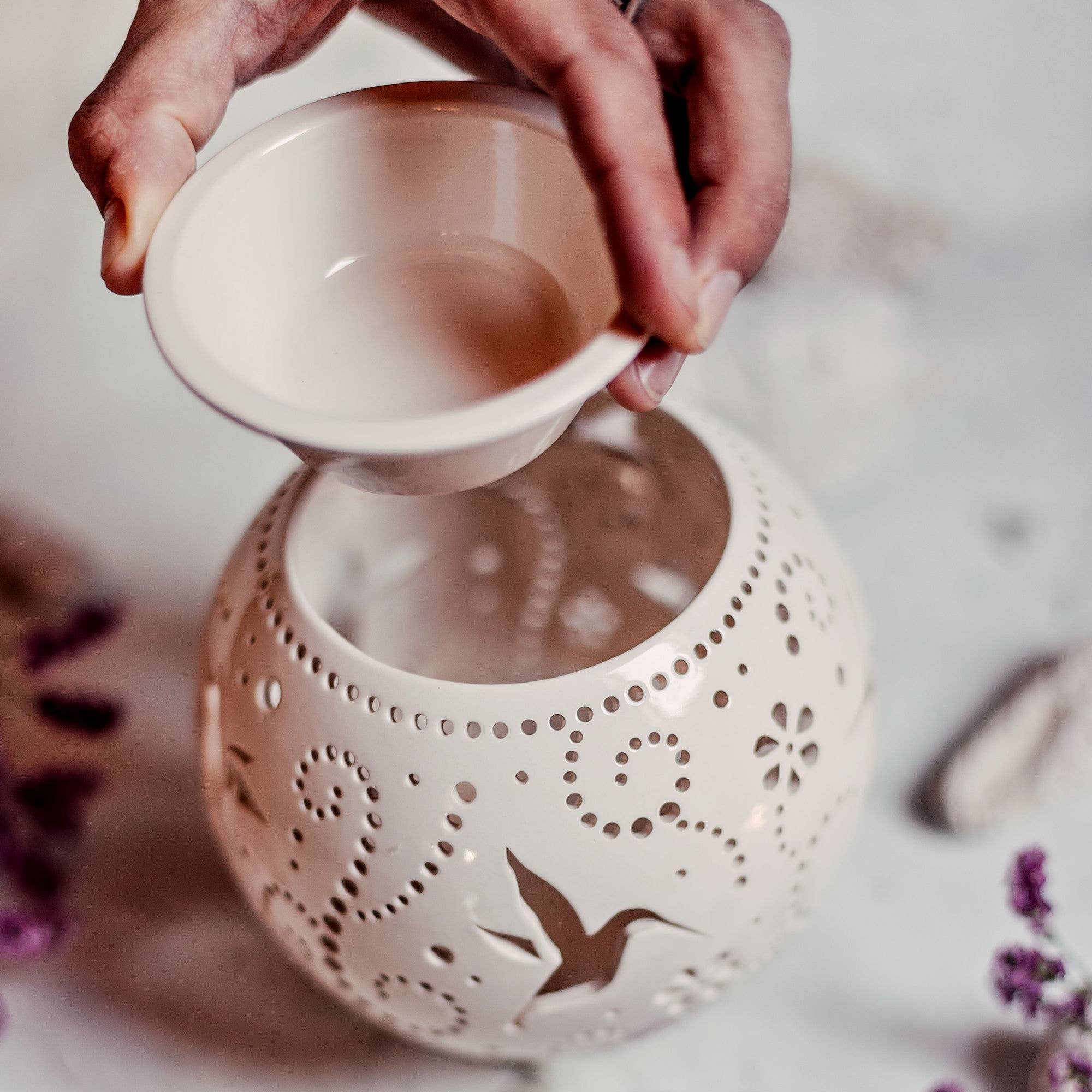 Cozy Home Ideas - Wholesale Wax Warmer - Wax melt warmer - candle holder "Hummingbirds"6