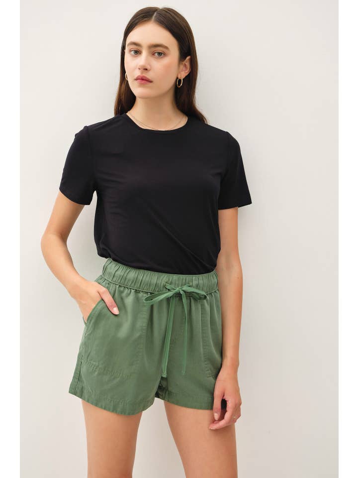 Be Cool - Wholesale Shorts - Women's - NEW COLOR-HIGH RISE PULL ON TENCEL SHORT 5