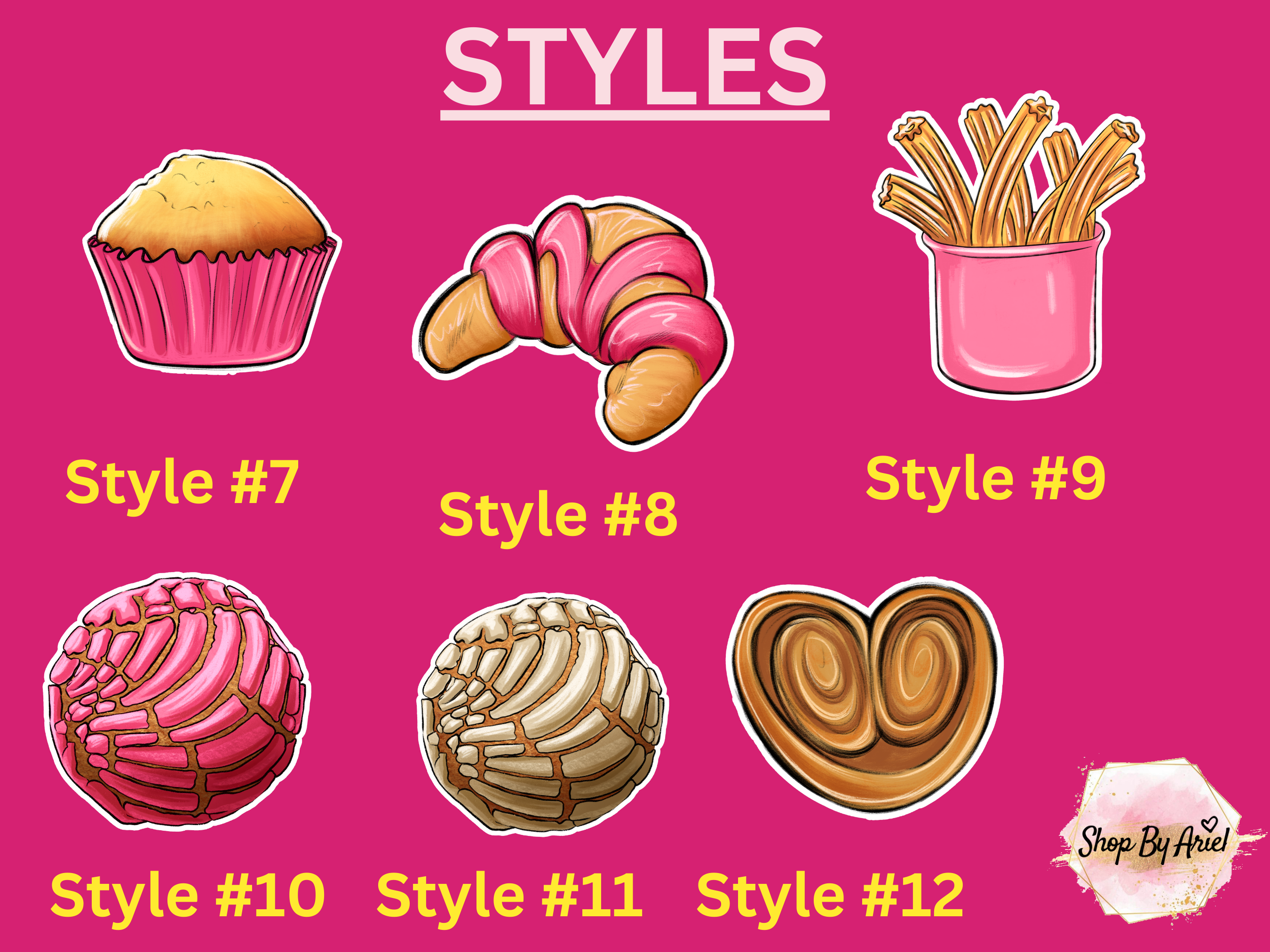 ShopByAriel - Wholesale Sticker - Cafecito Y Chisme Stickers| Conchas Stickers | Pan dulce|1