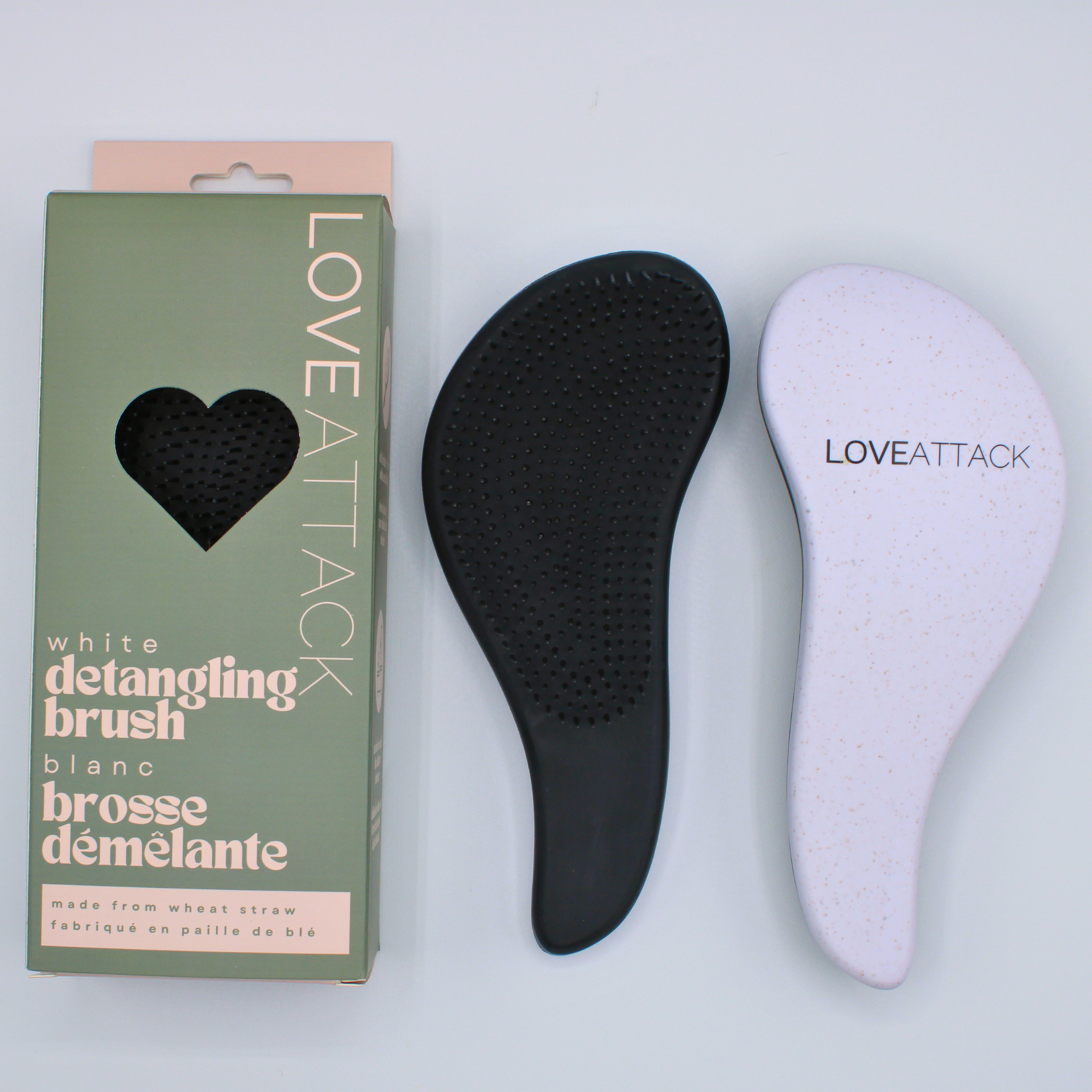 Love Attack - Wholesale Hair Brush/Comb - Wheat Straw Wet/Dry Detangling Hair Brush3