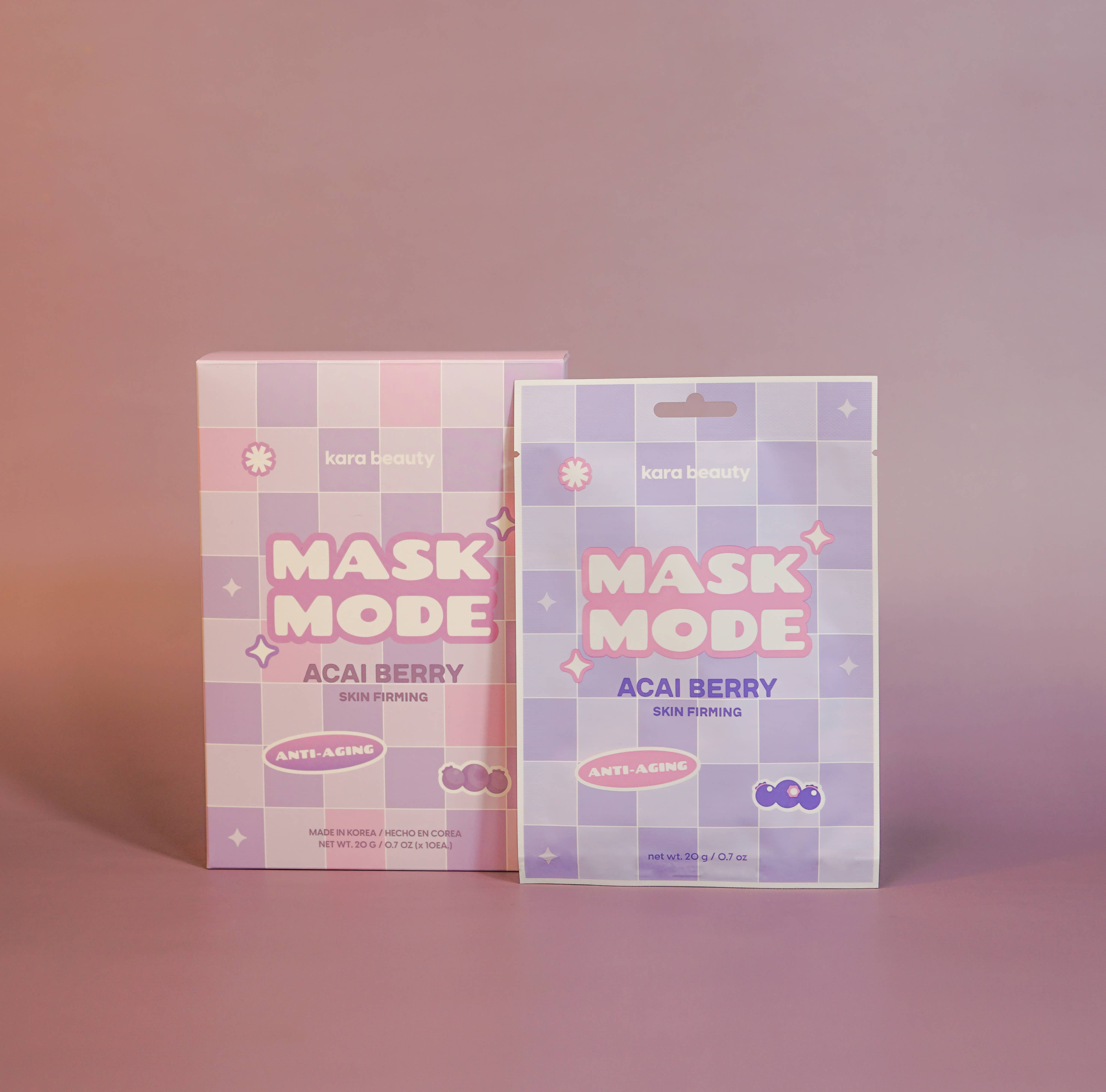 Kara Beauty – wholesale Skincare face mask – Mask Mode Sheet Mask (10 pack) - Acai Berry4