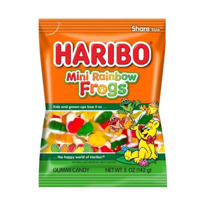Haribo Mini Rainbow Frogs Gummi Candy 5oz -12ct for wholesale by I Got Your Candy