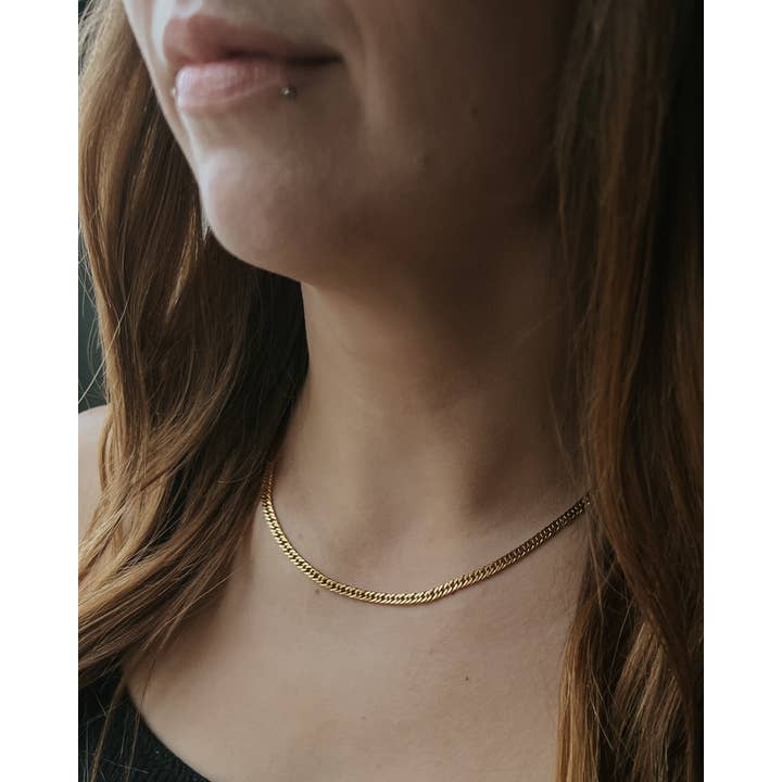 BELJOY - Wholesale Link & Chain Necklace - Della Cable Snake Everyday Chain Necklace1