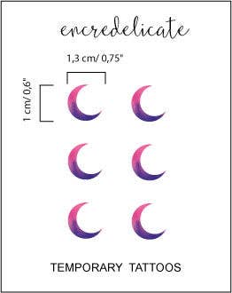 encredelicate - Wholesale Temporary Tattoo - Watercolor moon temporary tattoo4