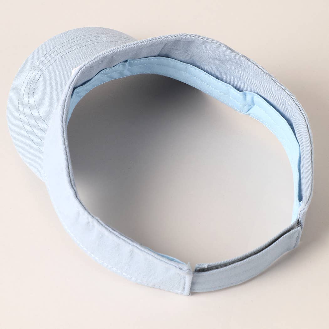 Fashion City – wholesale Visor – Women's – Rhinestone American Flag Patch Visor Summer Hat2