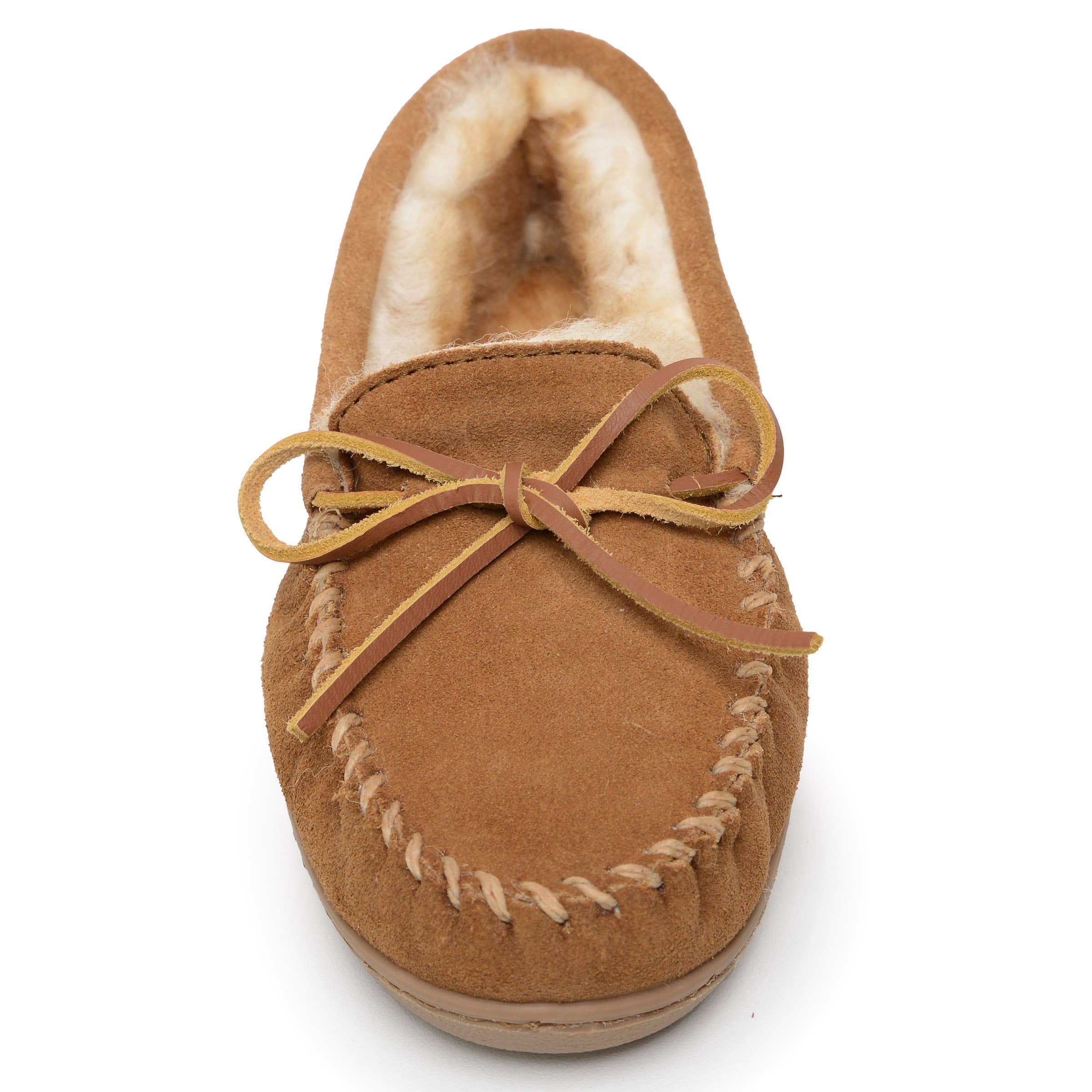 Minnetonka - Wholesale Slippers - Women's - Women's Suede Cozy Sheepskin Lined Hardsole Slippers2