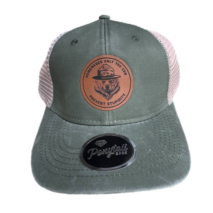 Only You Can Prevent Stupidity – Ponytail Hat for wholesale by Ales to Trails