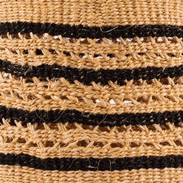 The Basket Room - Wholesale Lamp Shade - PITIA: Black/Natural Holey Pendant Lampshade