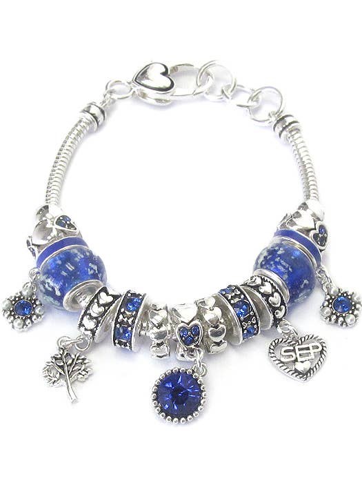 ( T602 ) BIRTHSTONE THEME RING BRACELET for wholesale by Jewelry Max