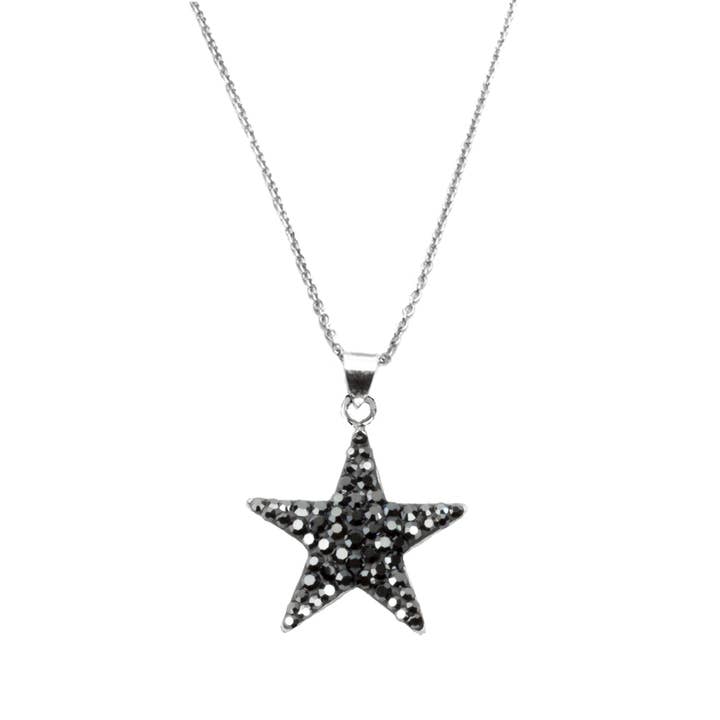 Necklace Big Star 925 silver hematite for wholesale by Impala