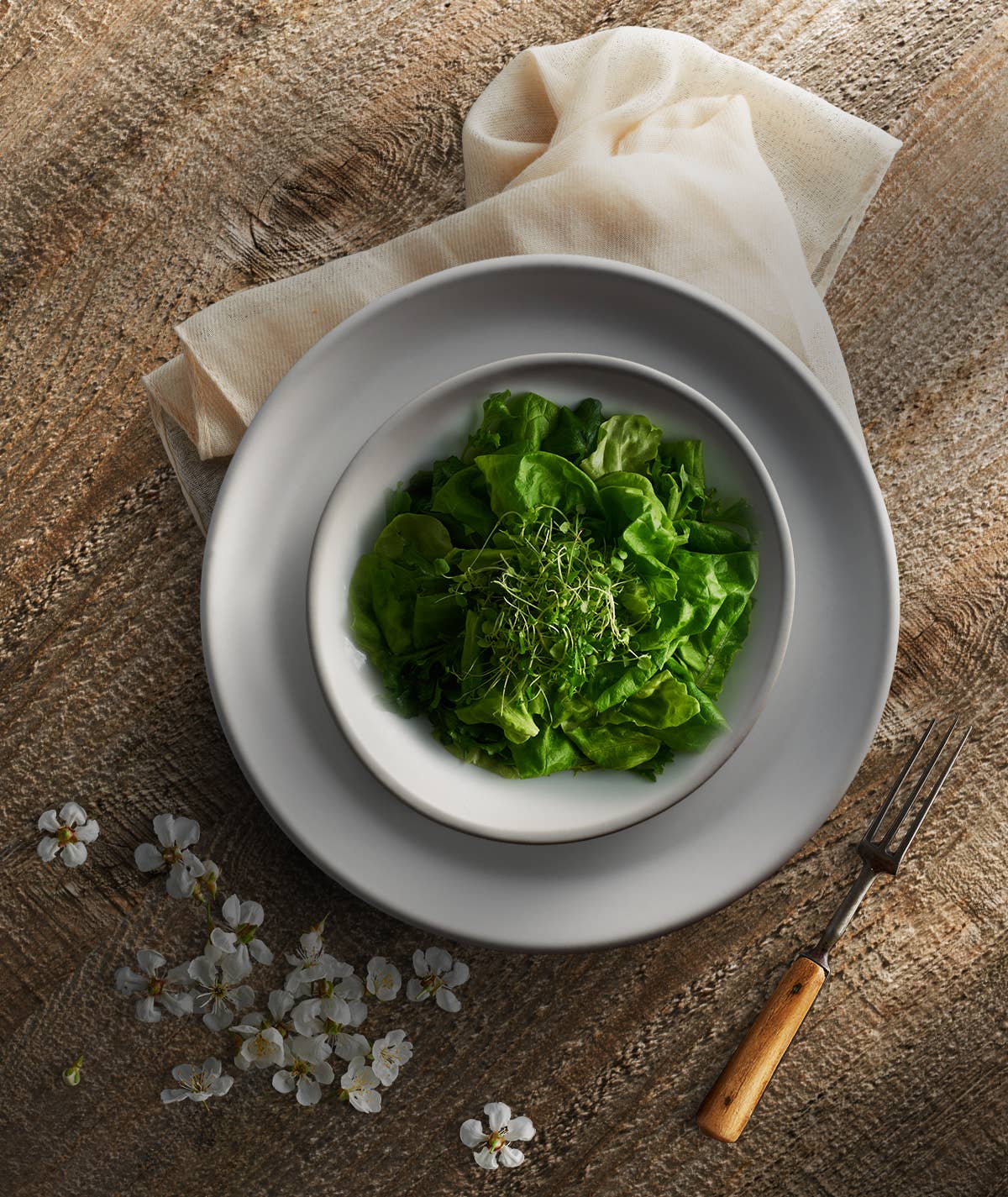 GHARYAN Stoneware & Olive Wood Tableware | Ships from USA - Wholesale Dinner Plate - Handmade Stoneware Dessert Plate | Dadasi 7.9"5