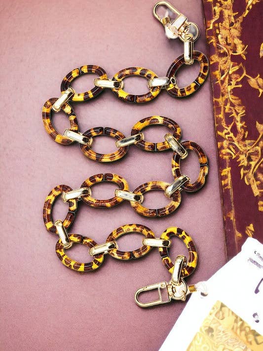 Tortoise Pattern Chain Accessory for wholesale by Andrea Bijoux