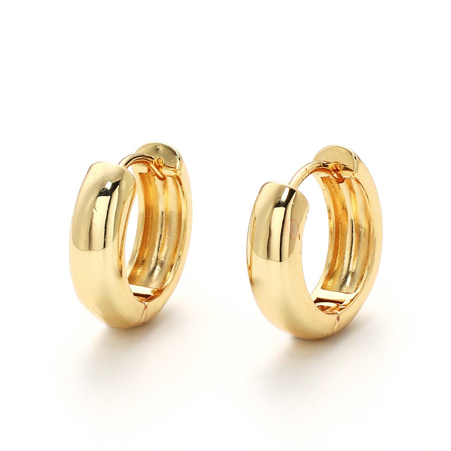 Simply Jewels - Vendita all'ingrosso Orecchini a cerchietto - ORECCHINO A CERCHIO 9,8mm - Piccoli Cerchi, Orecchino a Cerchio Huggie✦ EA-21Q392 EA-21Q392S