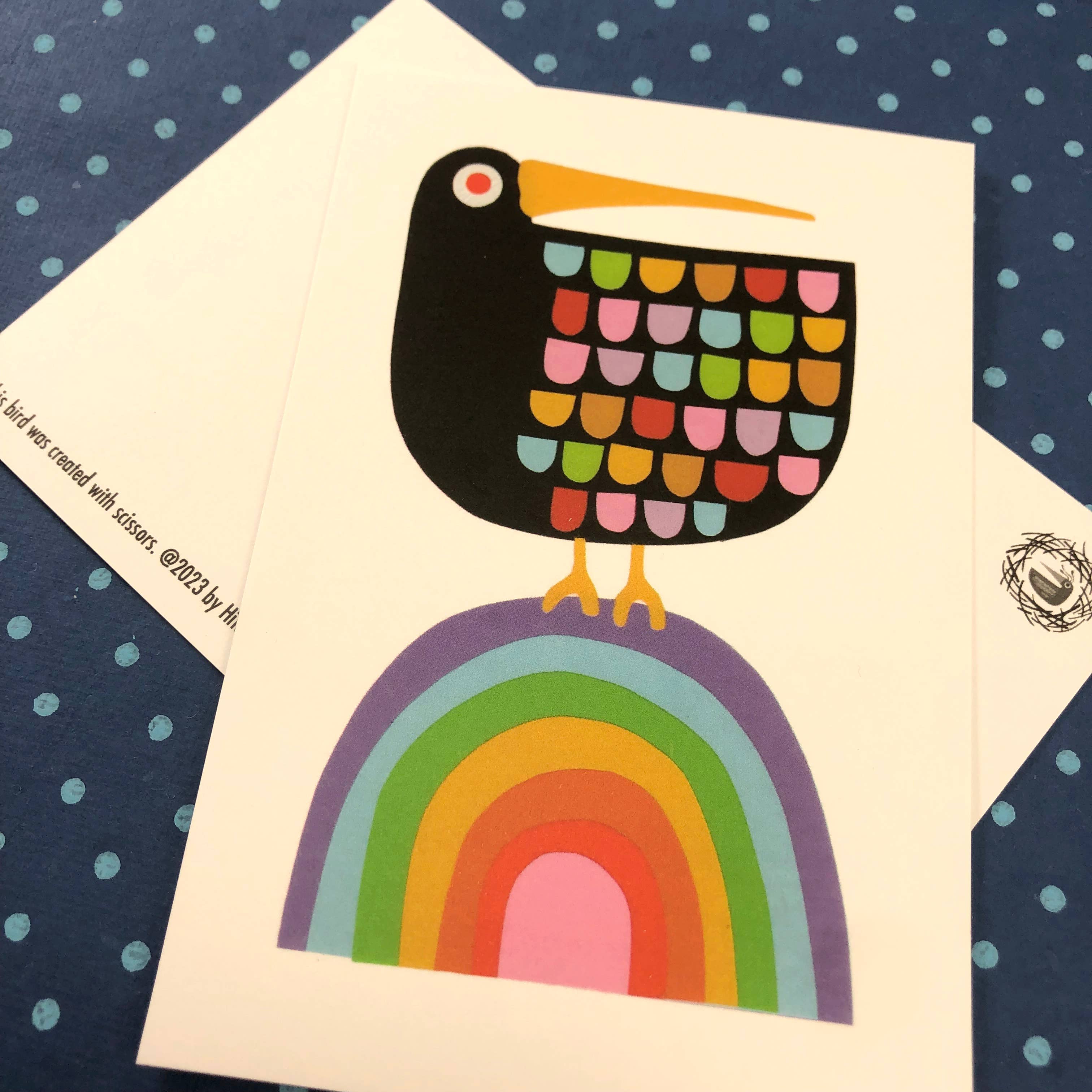 Bunny with a Toolbelt - Wholesale Postcard - Bird on a Rainbow Postcard1