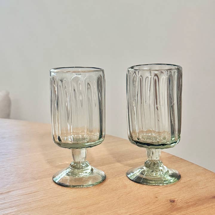 Villa Lua Home - Wholesale Drinking Glass/Cup - Handblown Fluted Wine Glass