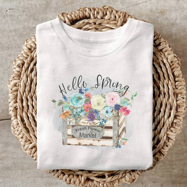 Hello Spring Short Sleeve for wholesale by MidWest Tees