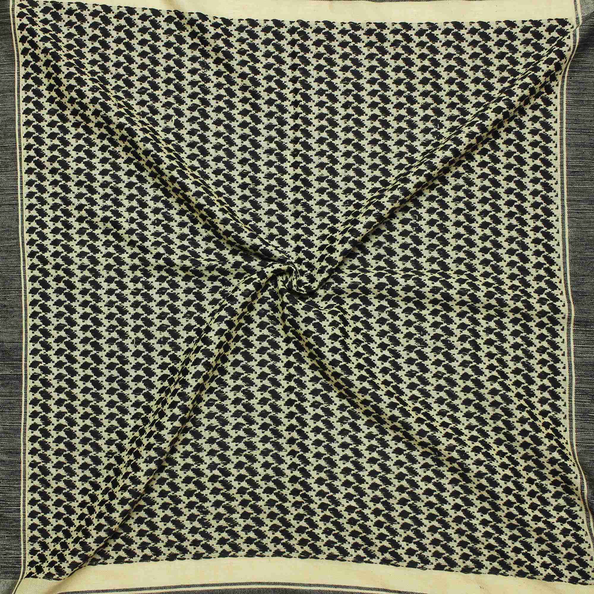 Tribal Trade GmbH – wholesale Halsduk - Unisex – Palituch - Beige - Svart - Kufiya PLO handduk2