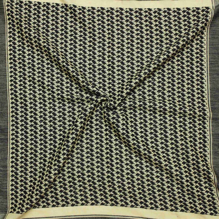 Tribal Trade GmbH – Engroshandel Tørklæde - Unisex – Palituch - Beige - Sort - Kufiya PLO håndklæde2