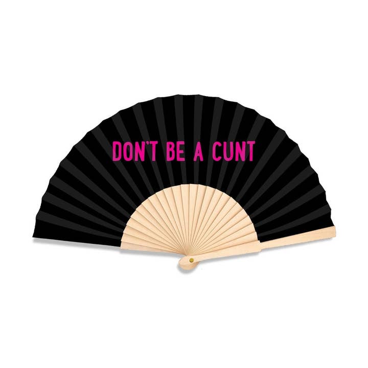 Ventaglio 23 cm "Don't be a Cunt" per la vendita all'ingrosso da parte di Fantastico Fans