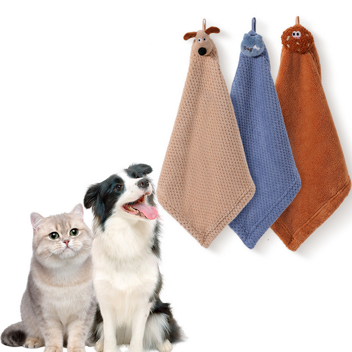 PAWPAWwholesale - Wholesale Pet Towel - Cat/Dog - Soft Hanging Pet Towel for Dogs and Cats_CWMM74933