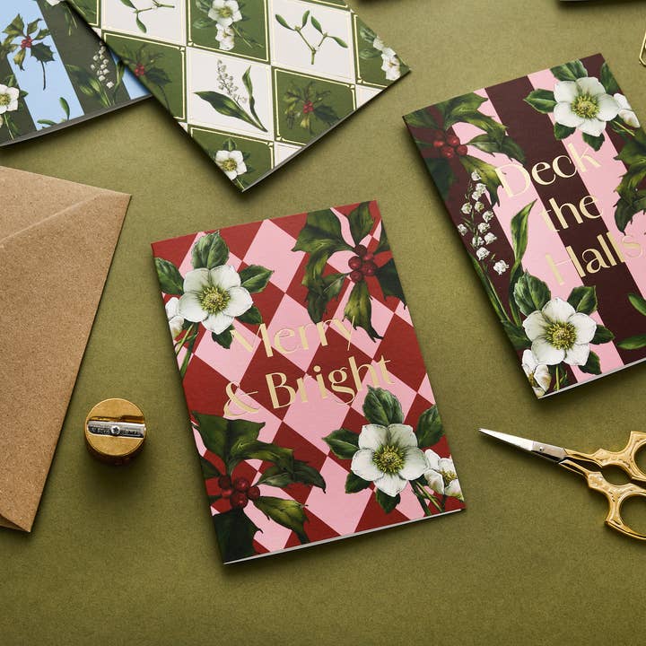 Catherine Lewis Design - Wholesale Christmas card - Merry & Bright - Carnivalesque - Christmas Card3