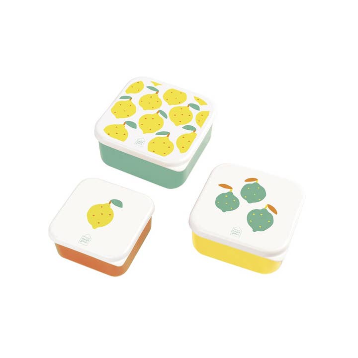 CI994P SET OF 3 LUNCH BOXES LEMONS for wholesale by Petit Jour Paris
