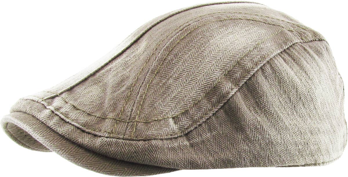 KBETHOS - Wholesale Newsboy/Schoolboy Hat - Men's - CLASSIC WASHED NEWSBOY IVY22