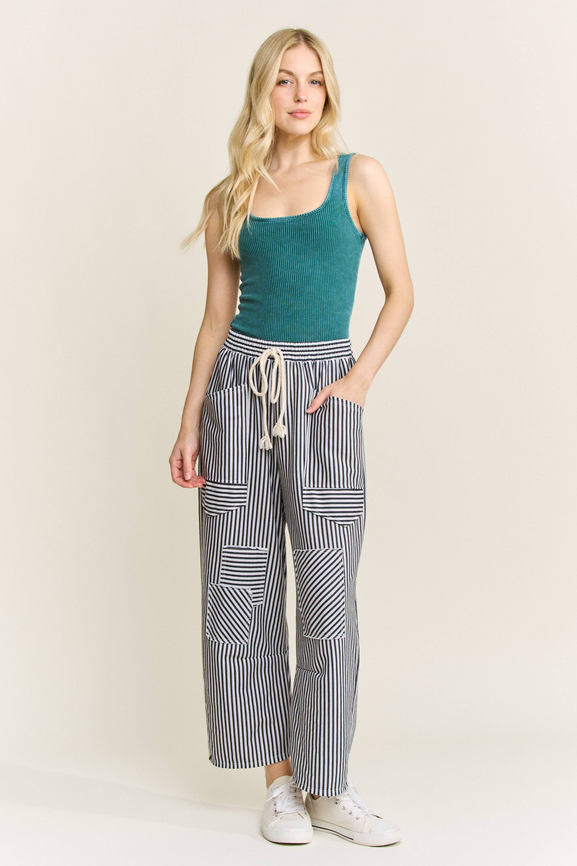 J.Her - Wholesale Tank Top - Women's - Mineral Washed Everyday Basic Tanktop HT65044