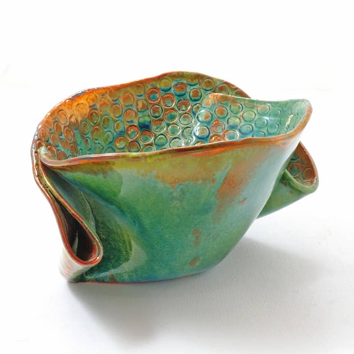 Cartoccio grande verde rame per la vendita all'ingrosso da parte di Ceramiche Lega