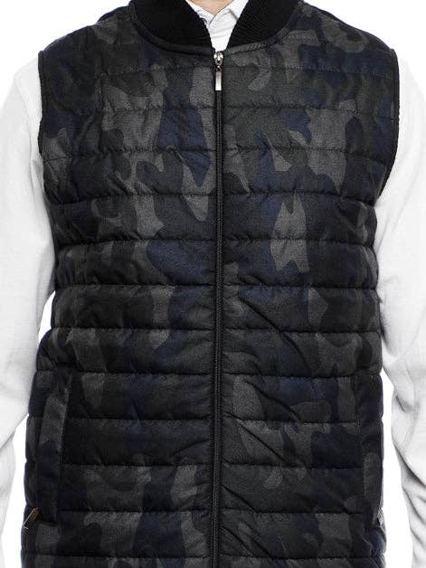 Chaleco acolchado negro, azul marino y camuflaje (grande y alto) para venta al por mayor de Luchiano Visconti