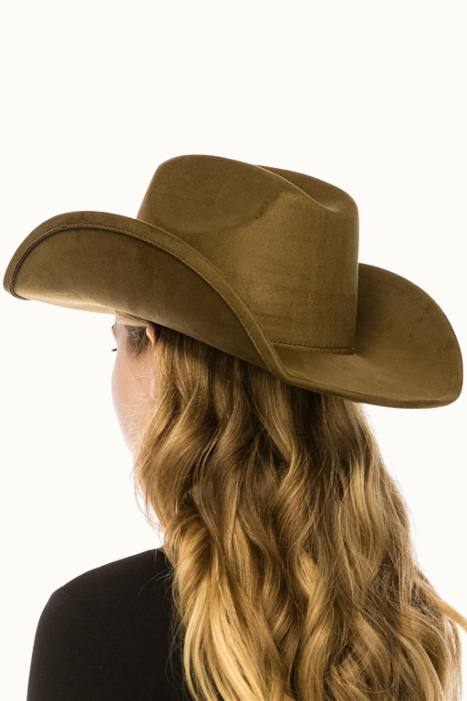 Olive & Pique - Wholesale Hat Accessory - Women's - Vegan Suede Cattleman Cowboy Hat17