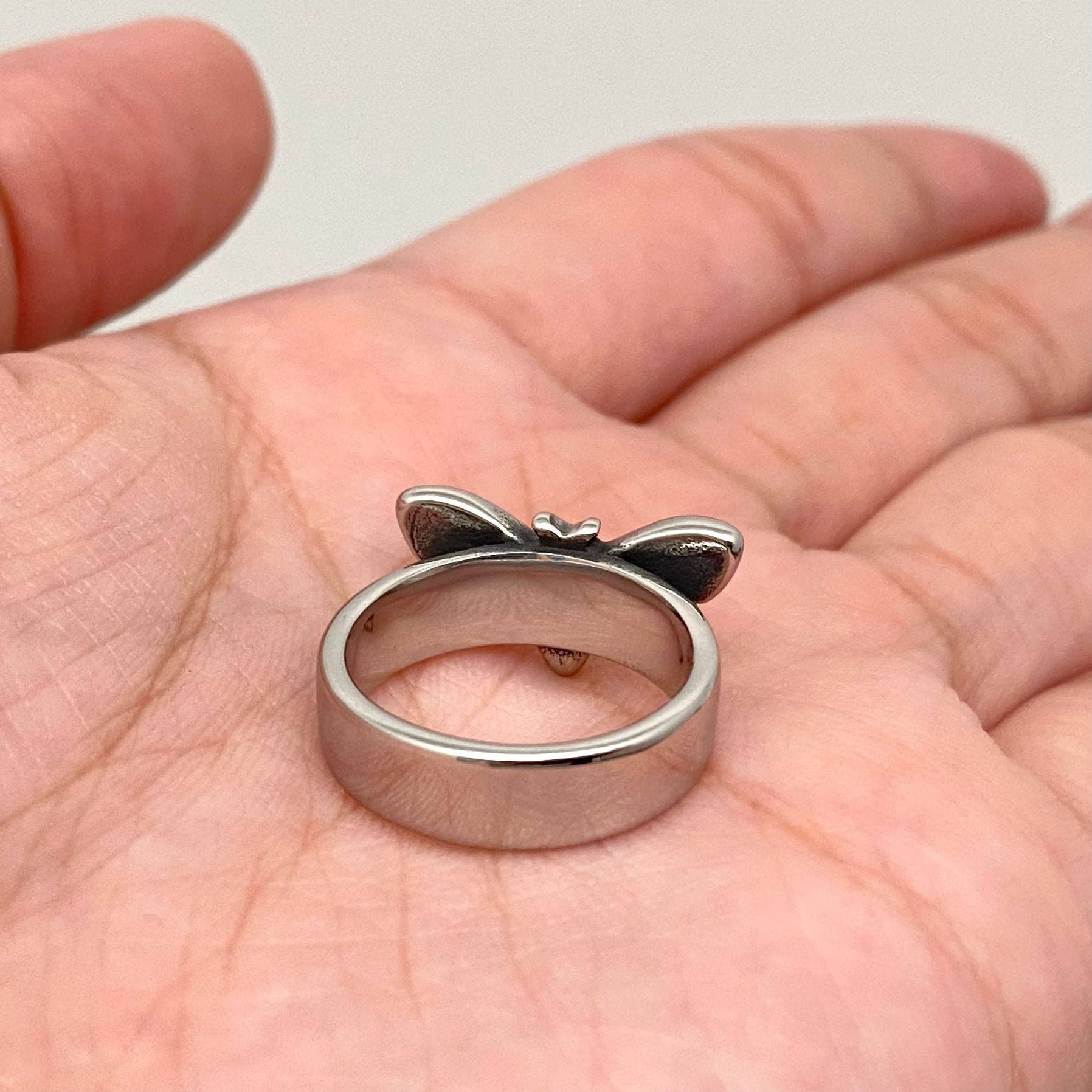 Mio Queena - Wholesale Cocktail/Statement Ring - Women's Stainless Steel Moth Ring2