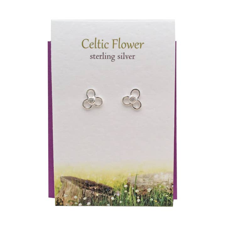 Celtic Flower studs for wholesale by Glenna Studios