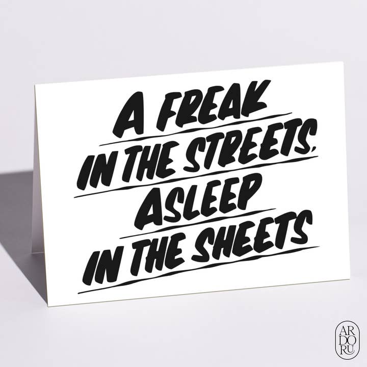 Father's Day Card - Freak In Streets, Asleep In Sheets for wholesale by ArdorU