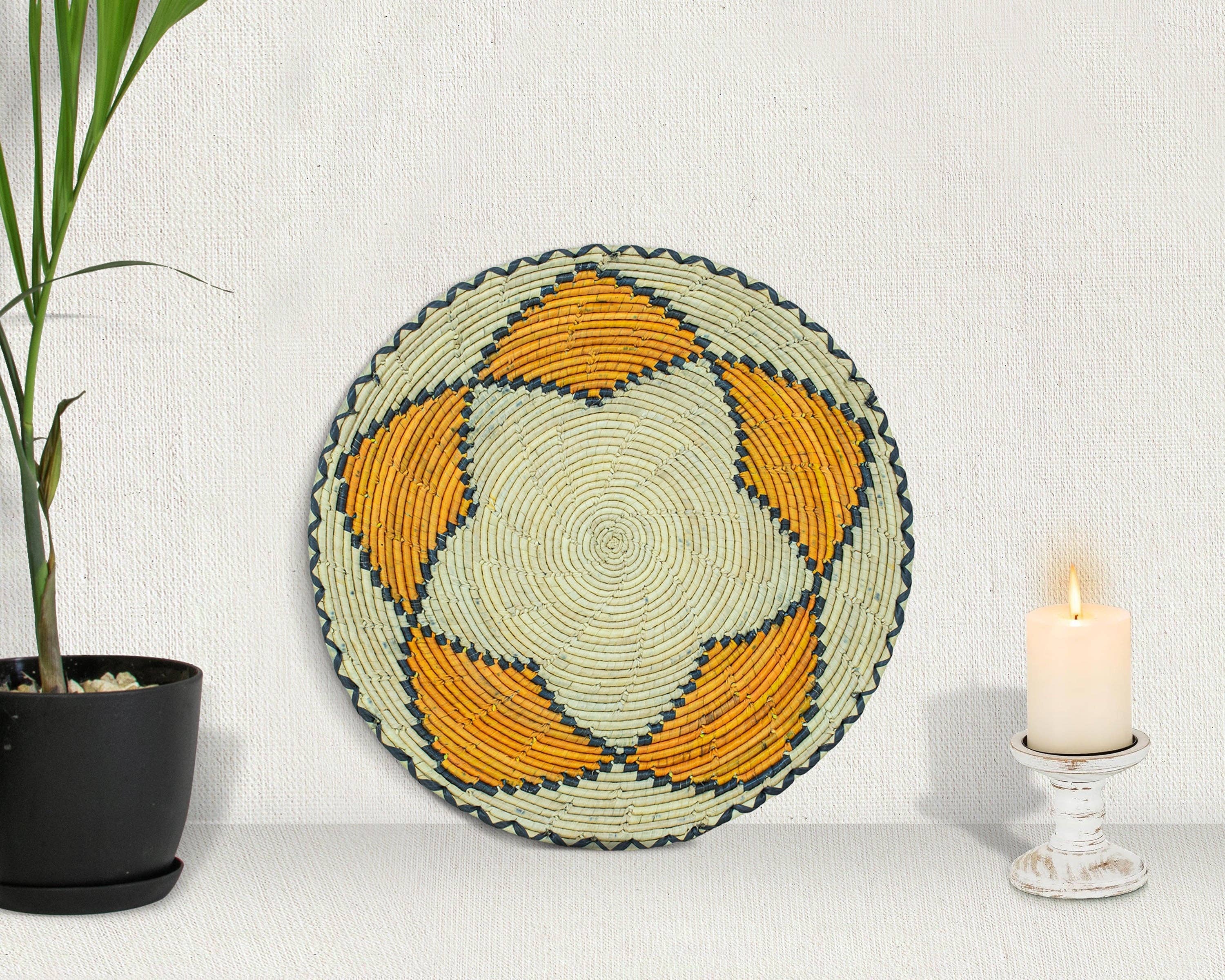 ArtisanalEmporiumLLC - Wholesale Basket - Five Ships Star Flat Basket 12-Inch PL-307-124