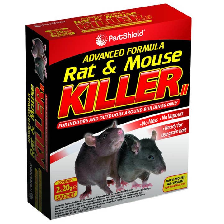 Rinkit Ltd – wholesale Insektsmedel – Råtta- och musgift - 20g - Förpackning med 2 - Av PestShield