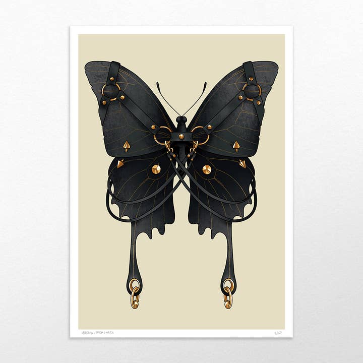 Black Moth | Fine Art Print for wholesale by Useless Treasures