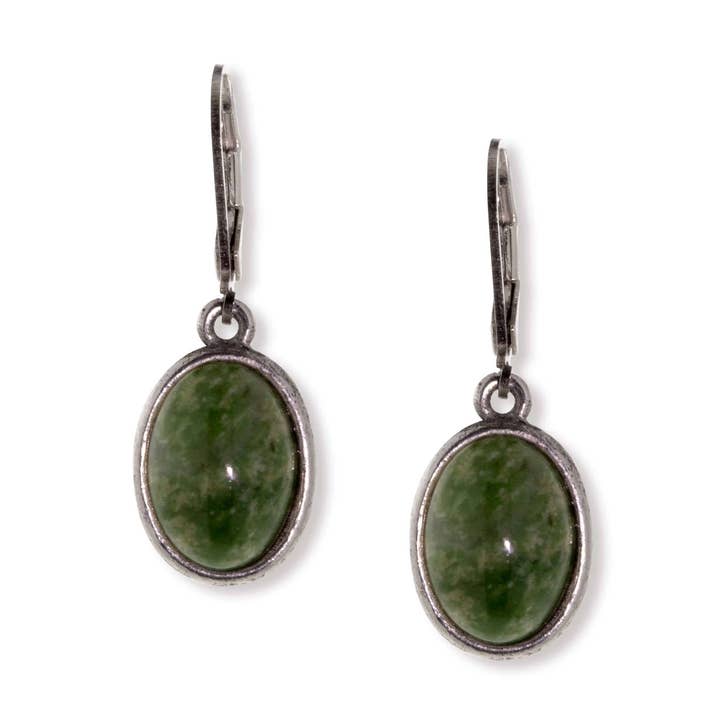 Pendientes colgantes ovalados con gemas de 1928 Jewelry para venta al por mayor de 1928 Jewelry