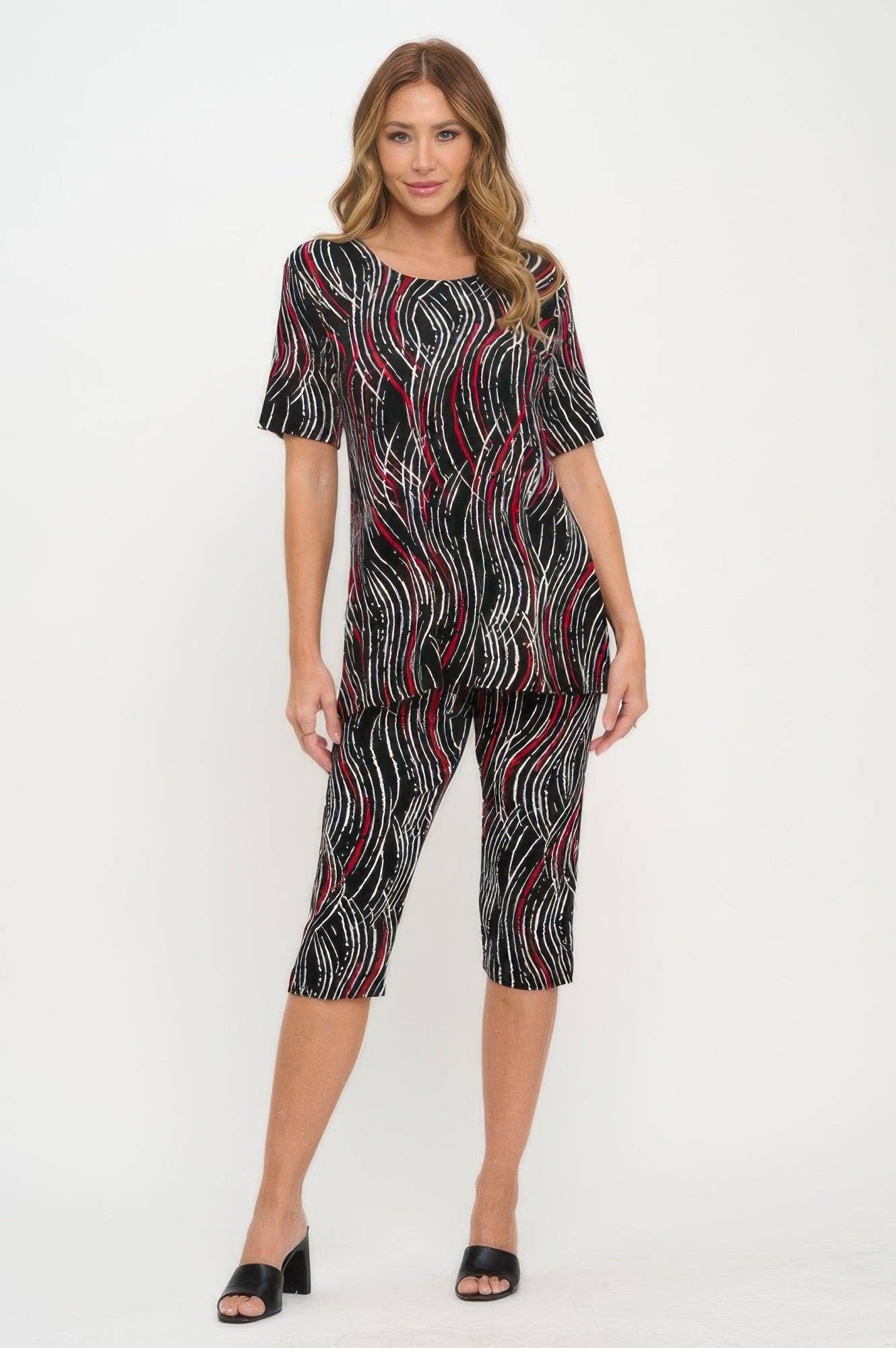 CC Wholesale Clothing - Vente Ensemble haut et pantalon (PAS d'intérieur) - Femme - Ensemble de pantacourt imprimé grande taille6