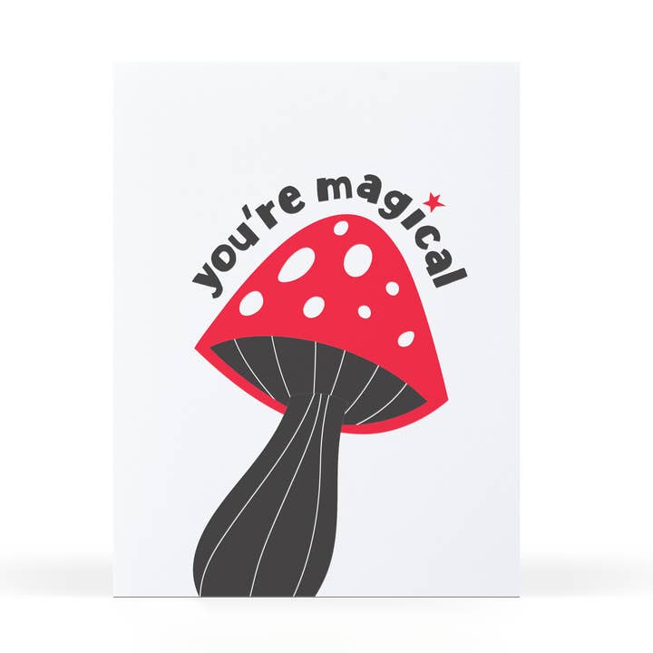 Tarjeta de felicitación con forma de hongo mágico para venta al por mayor de Sweet Bippy Press