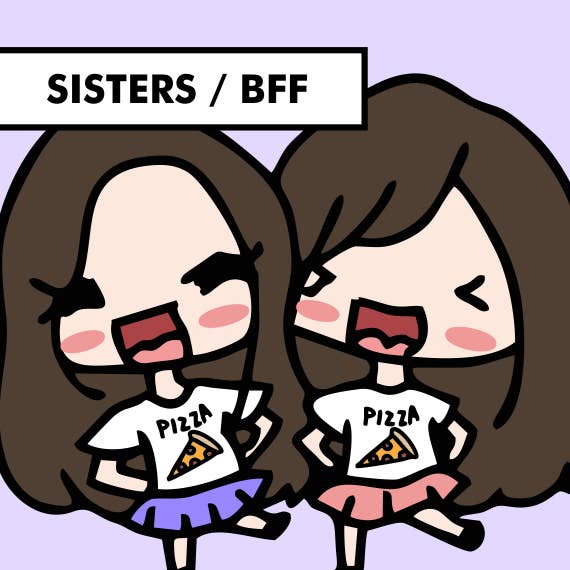 Autocollants Sister /BFF Sarah pour la vente par Stickies by C&S