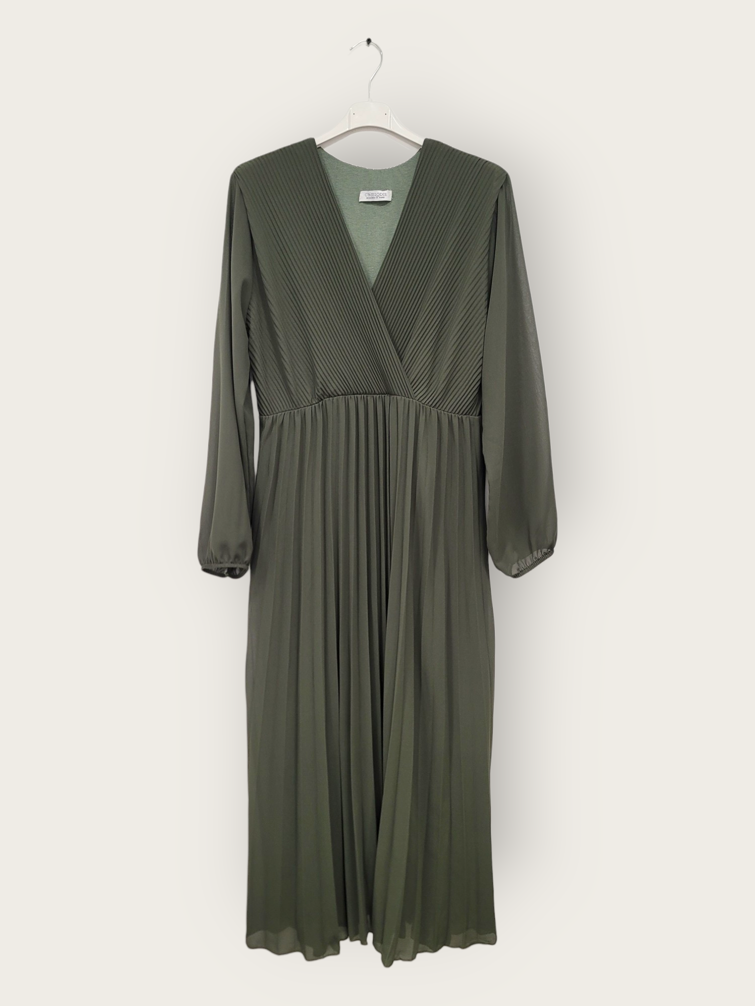 C'MELODIE - Wholesale Dress - Women's - Elegant Long-Sleeve Pleated Dresses in Plus Size8