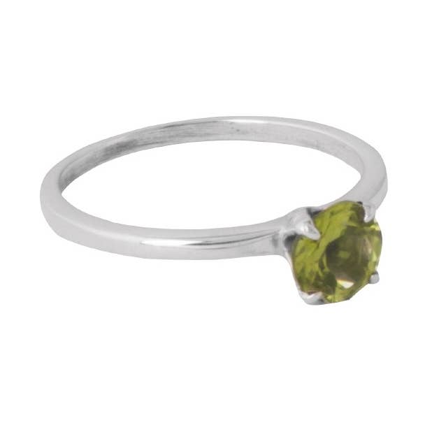 Benjamin International - Wholesale Single Stone/Solitaire Ring - PERIDOT FOUR PRONG ROUND0