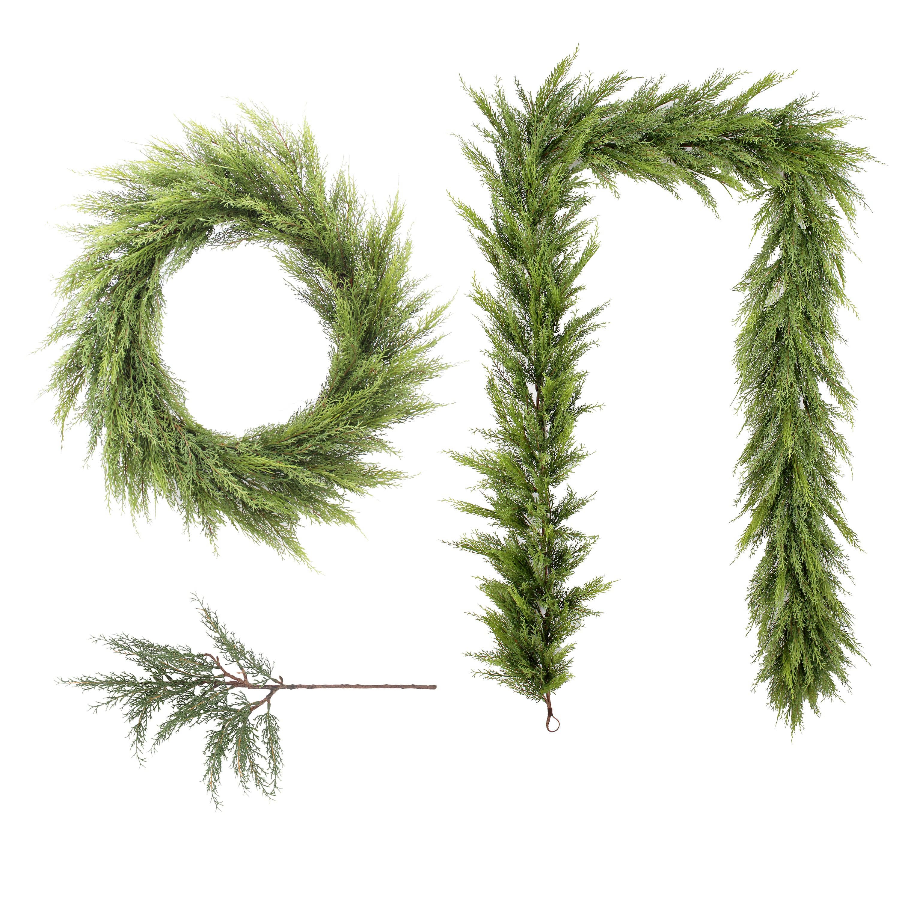 CG Hunter - Wholesale Bunting/Garland - 9' Faux Cedar Garland Evergreen6