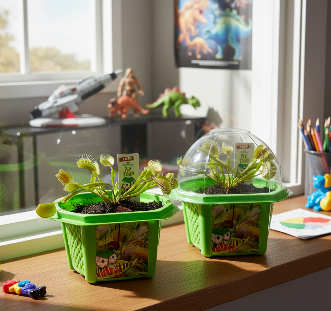 Silver Circle Products - Wholesale DIY Craft Kit - Kids - Fred The Ferocious Flytrap Micro Terrarium
1